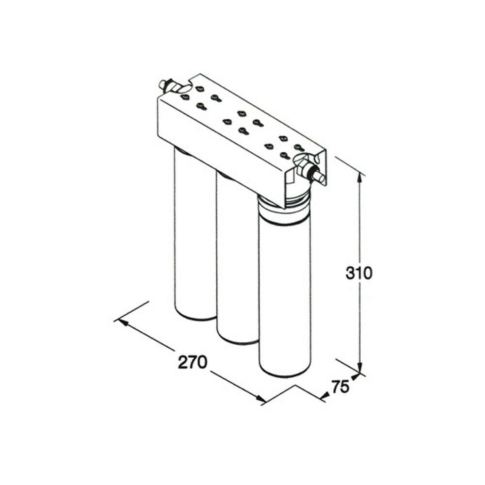 ULTRA FILTRATION system of water with active carbon AORA FT-LINE 3