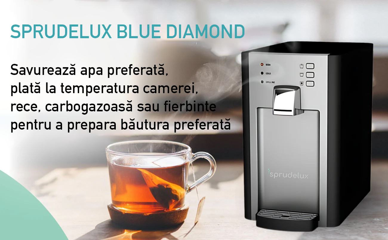 SPRUDELUX BLUE DIAMOND 1.0 Carbonated Water System with Filter System Included - Countertop Mount