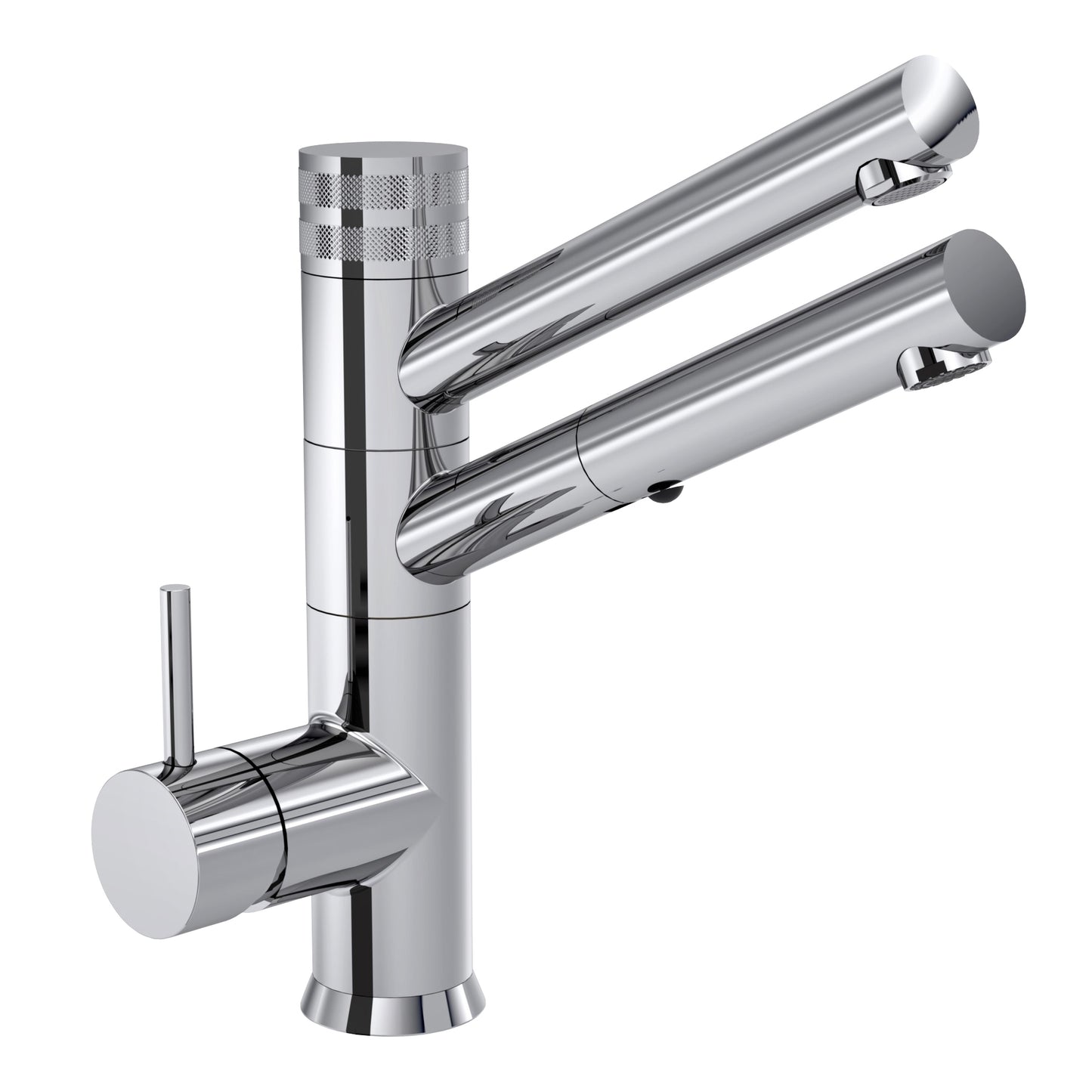 Baterie cu trei căi, cu duș extensibil CUCINA IDEALE, CROM