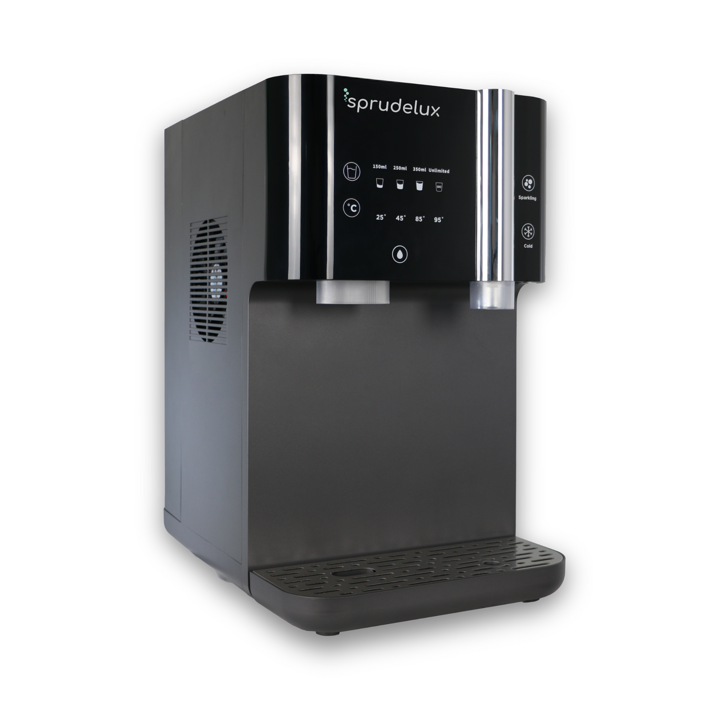 SPRUDELUX SUPREME – Sistem premium de apă CARBOGAZOASĂ cu osmoză inversă și apă caldă – Dozator de apă cu filtru și tehnologie UVC – Conexiune permanentă la apă