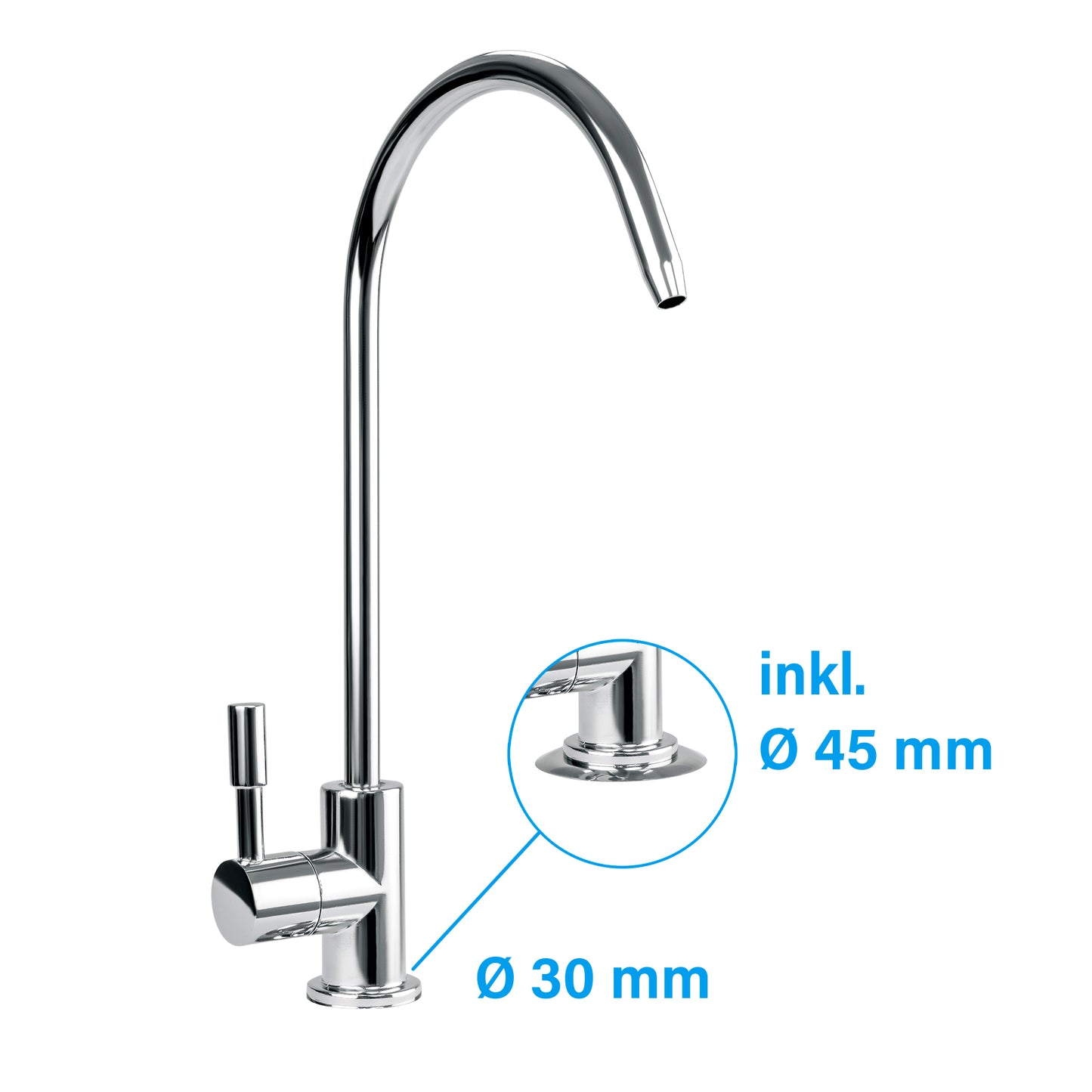 Robinet de apă cu o cale LUXE Crom