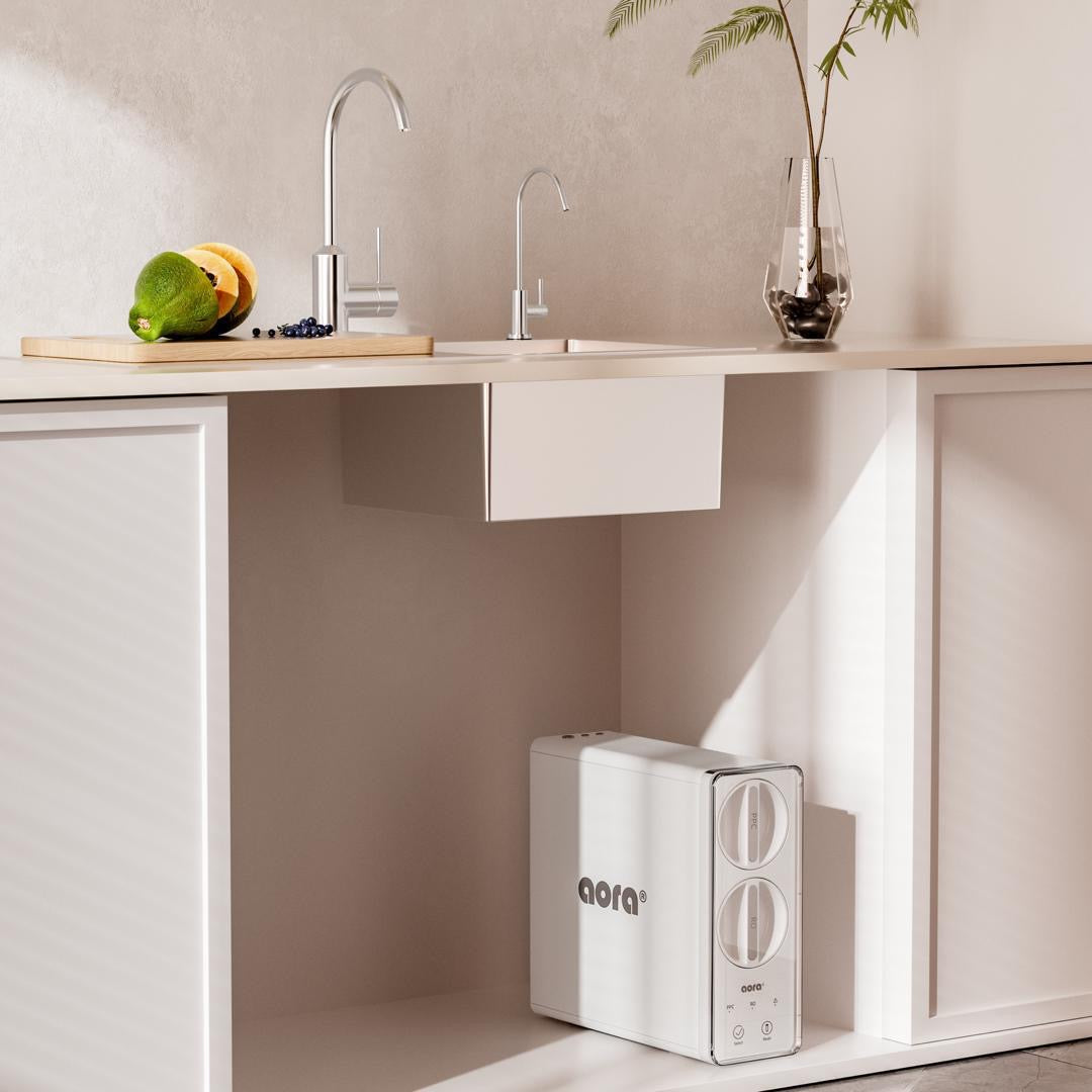 AORA GT600 - Sistem de osmoză inversă Direct Flow – Filtrare în 8 trepte, montare sub blat, fără rezervor