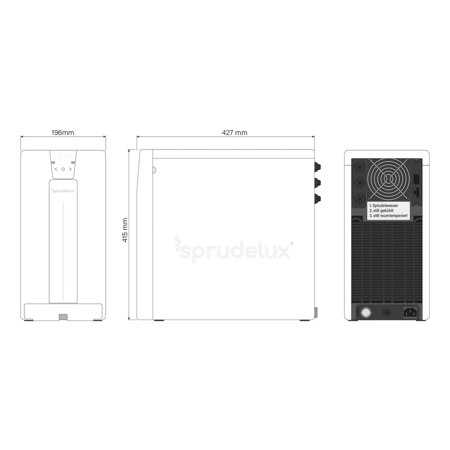 Sistem preparare apa carbogazoasa cu montare sub blat SPRUDELUX POWER SODA