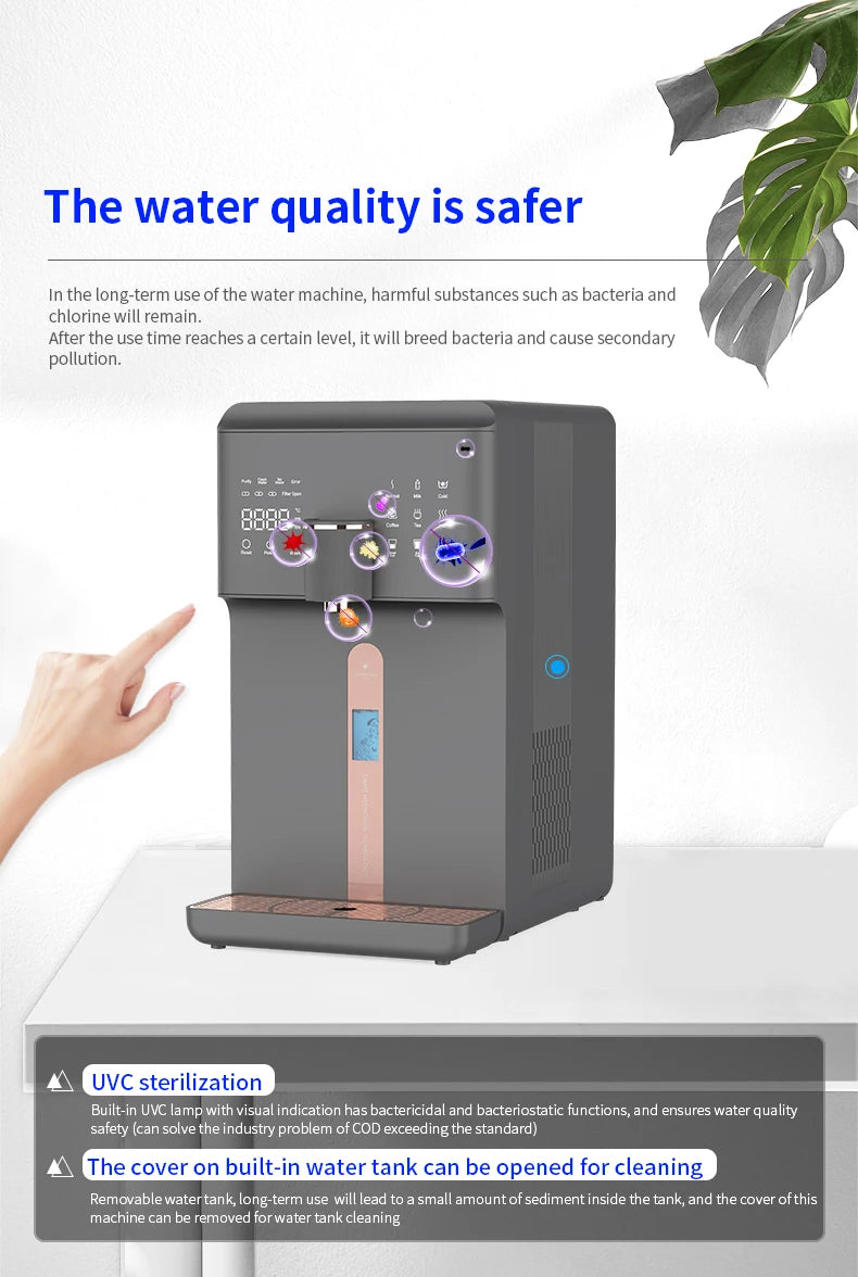 AuRA W23 reverse osmosis water purifier with cooling and hot water function, with hydrogen ionizer, with direct connection to the water network.