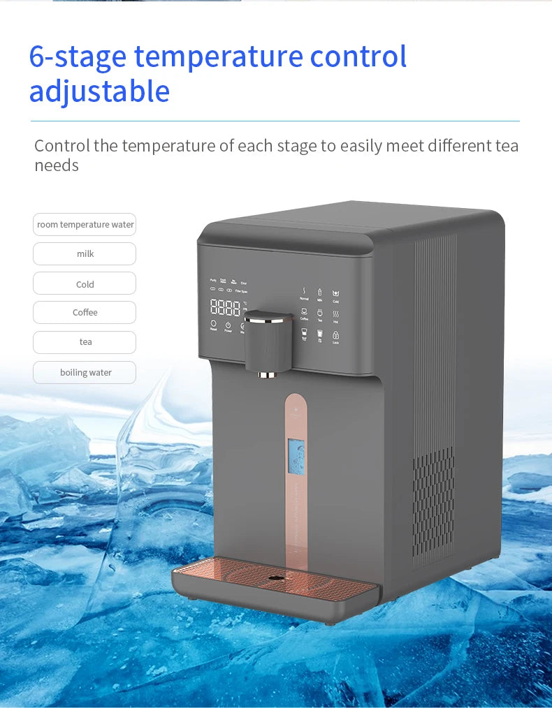 AuRA W23 reverse osmosis water purifier with cooling and hot water function, with hydrogen ionizer, with direct connection to the water network.