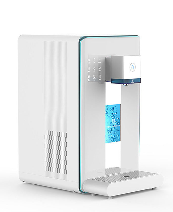 AORA W19 reverse osmosis water purifier with cooling and hot water function, with hydrogen ionizer, with connection to the water network.