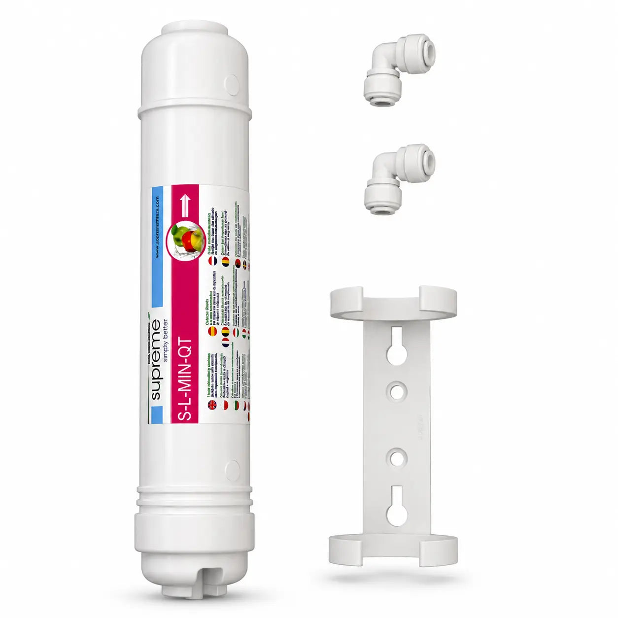 Cartuș de Mineralizare Supreme Inline 1/4” QT cu Cărbune Activ și Minerale – Filtru de Remineralizare pentru Osmoză Inversă