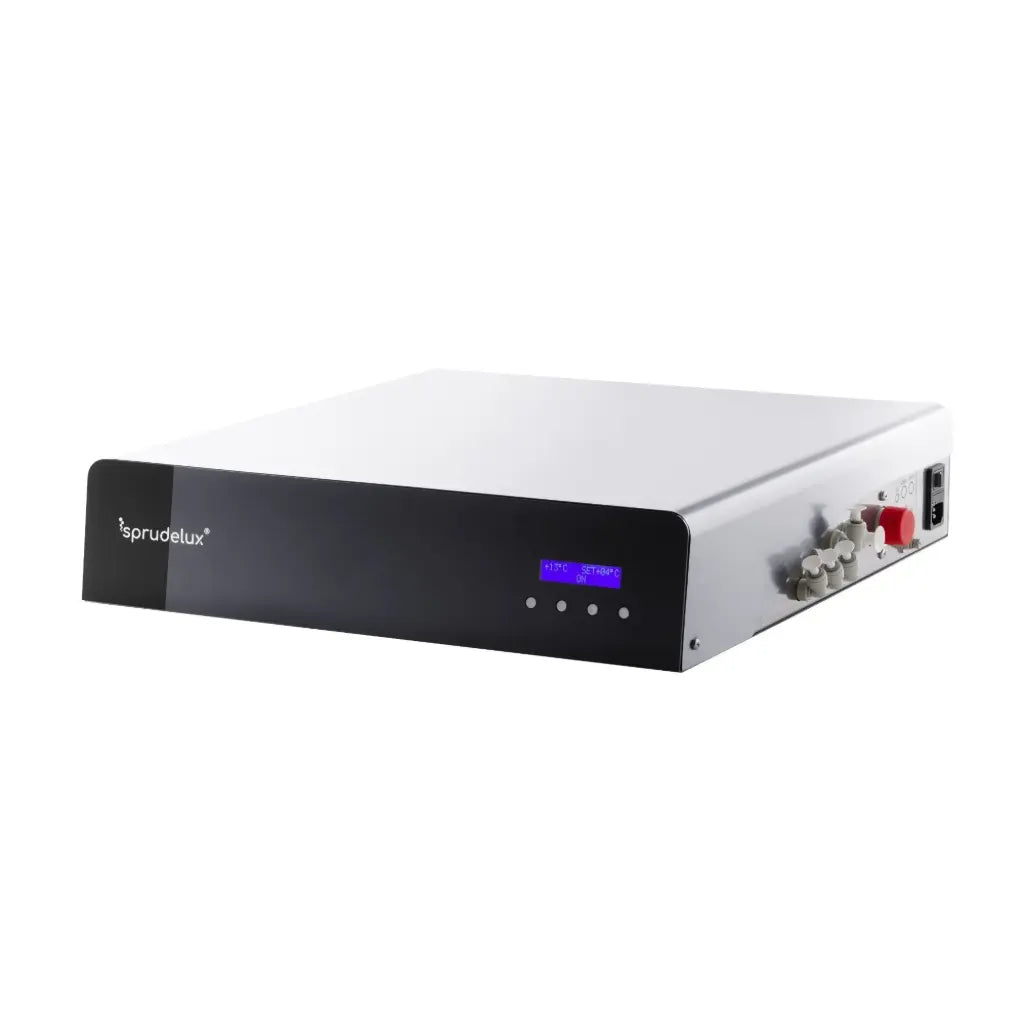 Aparat de apă rece și carbogazoasă SPRUDELUX® ULTRA FLAT Dozator de apă minerală carbogazoasă premium | doar 10,5 cm plat | conținut ridicat de CO2 | funcționare silențioasă | oțel inoxidabil | Fabricat în Italia 🇮🇹