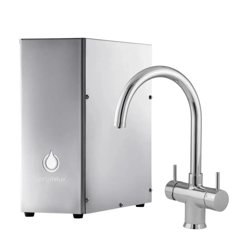 SPRUDELUX® INOX SILENT – Sistem Premium de Apă Rece și Carbogazoasă la Robinet | Apă Minerală cu Carbonatare Intensă | Ultra Silențios | Inox | Fabricat în Italia 🇮🇹