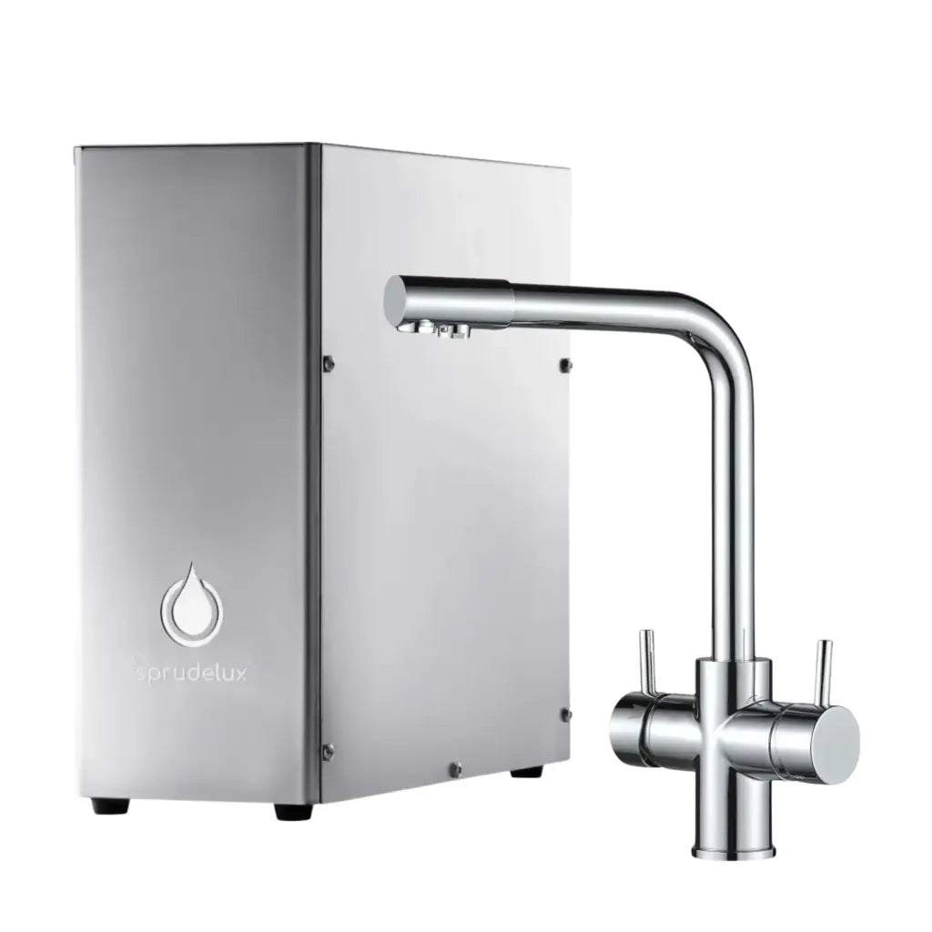 SPRUDELUX® INOX SILENT – Sistem Premium de Apă Rece și Carbogazoasă la Robinet | Apă Minerală cu Carbonatare Intensă | Ultra Silențios | Inox | Fabricat în Italia 🇮🇹