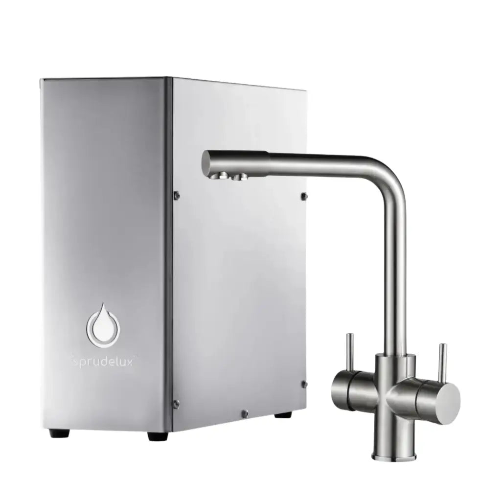 SPRUDELUX® INOX SILENT – Sistem Premium de Apă Rece și Carbogazoasă la Robinet | Apă Minerală cu Carbonatare Intensă | Ultra Silențios | Inox | Fabricat în Italia 🇮🇹