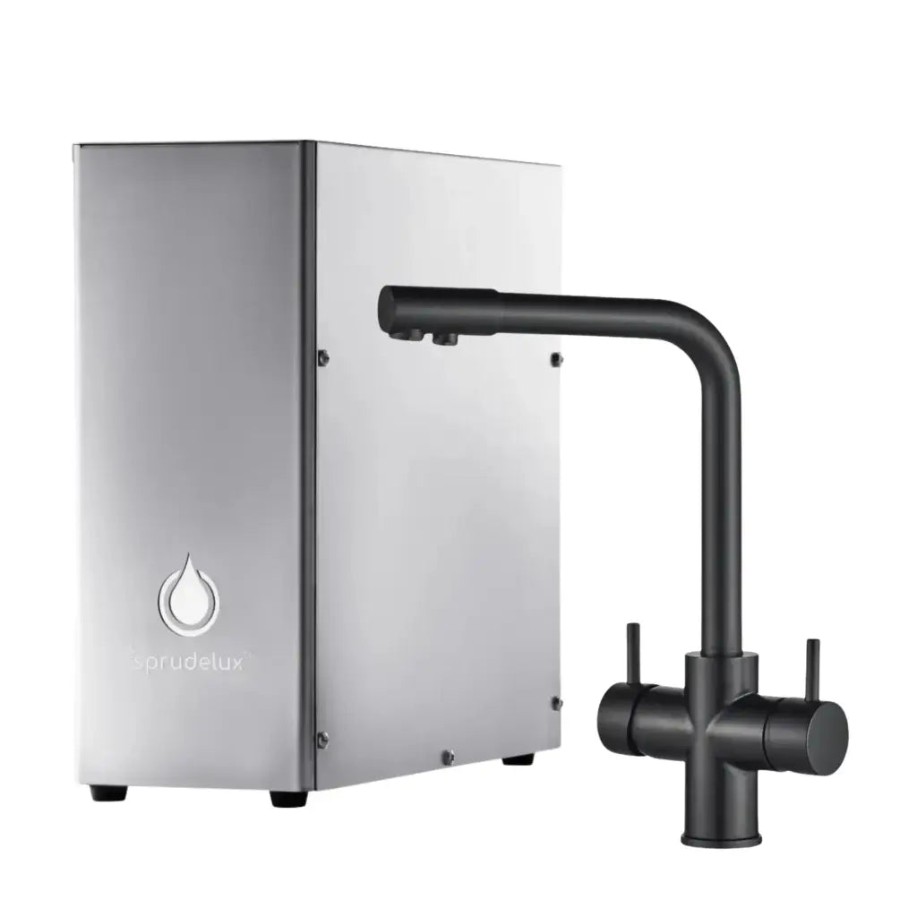 SPRUDELUX® INOX SILENT – Sistem Premium de Apă Rece și Carbogazoasă la Robinet | Apă Minerală cu Carbonatare Intensă | Ultra Silențios | Inox | Fabricat în Italia 🇮🇹