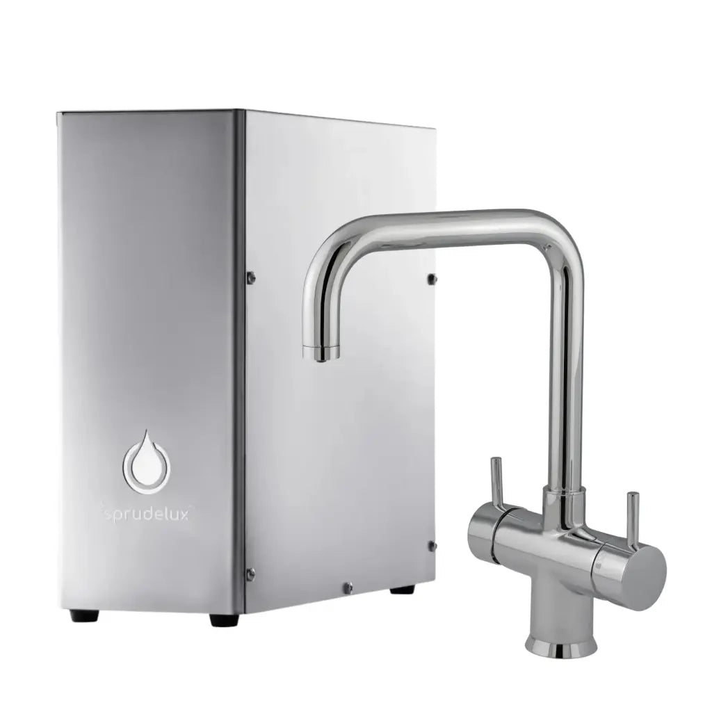 SPRUDELUX® INOX SILENT – Sistem Premium de Apă Rece și Carbogazoasă la Robinet | Apă Minerală cu Carbonatare Intensă | Ultra Silențios | Inox | Fabricat în Italia 🇮🇹