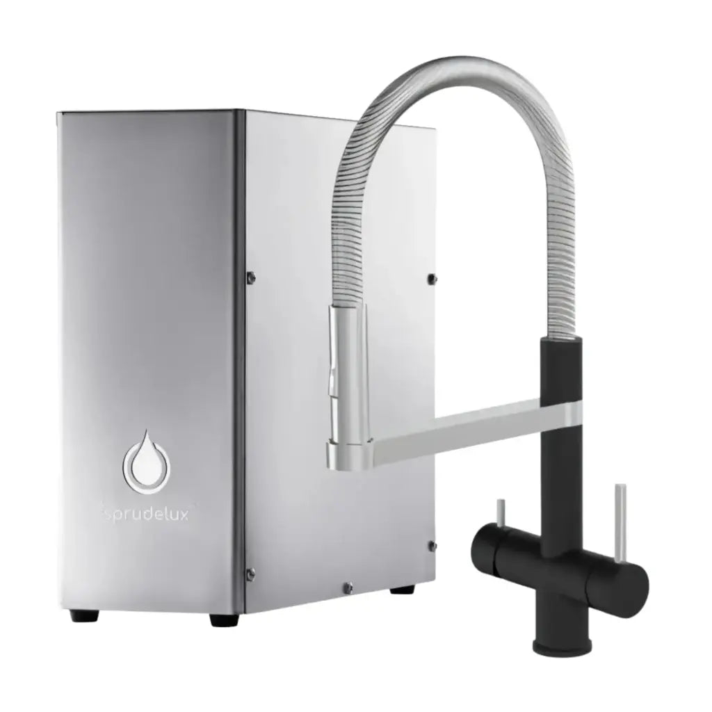SPRUDELUX® INOX SILENT – Sistem Premium de Apă Rece și Carbogazoasă la Robinet | Apă Minerală cu Carbonatare Intensă | Ultra Silențios | Inox | Fabricat în Italia 🇮🇹