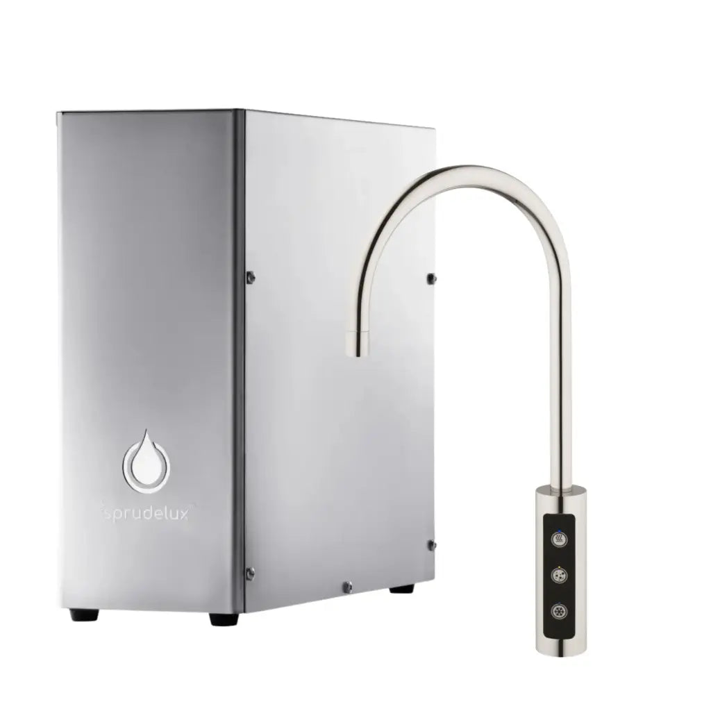 SPRUDELUX® INOX SILENT – Sistem Premium de Apă Rece și Carbogazoasă la Robinet | Apă Minerală cu Carbonatare Intensă | Ultra Silențios | Inox | Fabricat în Italia 🇮🇹