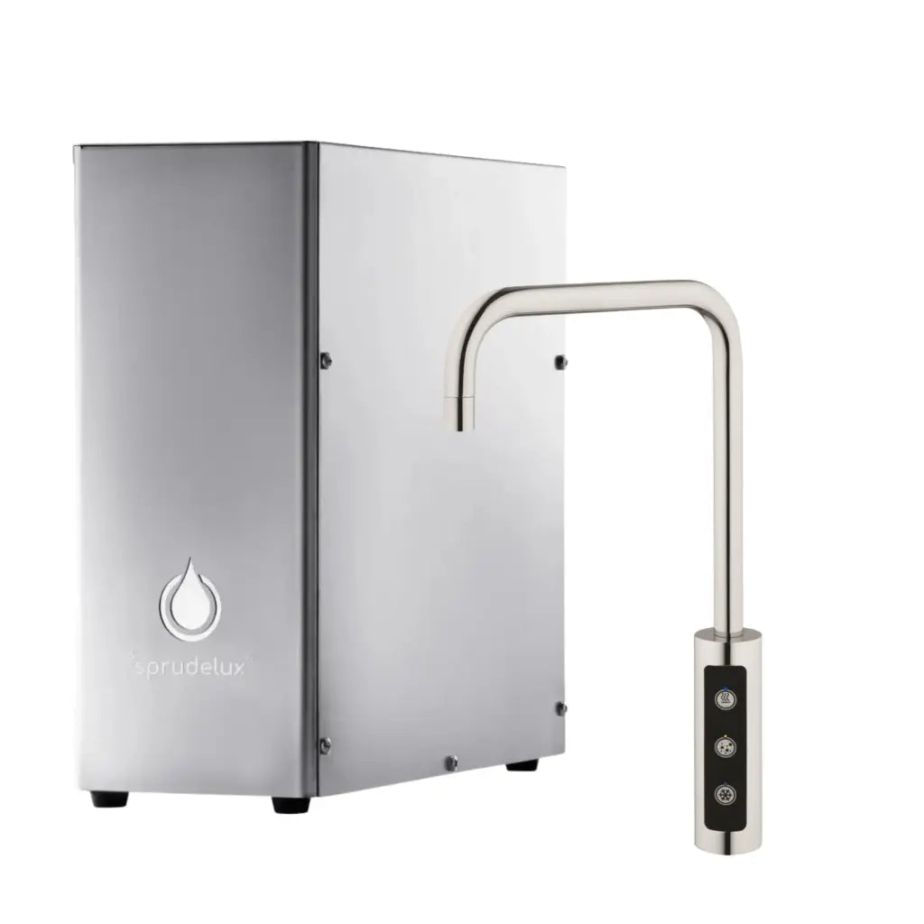 SPRUDELUX® INOX SILENT – Sistem Premium de Apă Rece și Carbogazoasă la Robinet | Apă Minerală cu Carbonatare Intensă | Ultra Silențios | Inox | Fabricat în Italia 🇮🇹