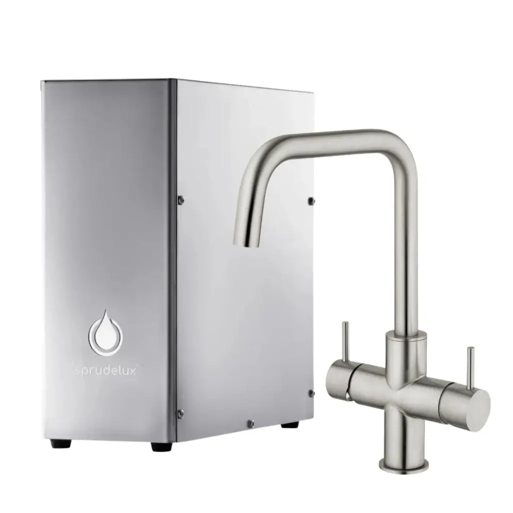 SPRUDELUX® INOX SILENT – Sistem Premium de Apă Rece și Carbogazoasă la Robinet | Apă Minerală cu Carbonatare Intensă | Ultra Silențios | Inox | Fabricat în Italia 🇮🇹