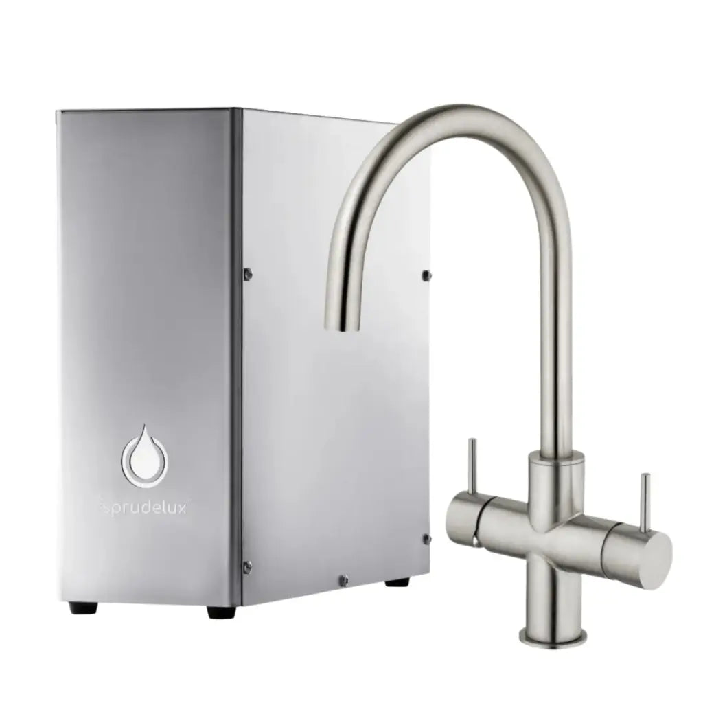 SPRUDELUX® INOX SILENT – Sistem Premium de Apă Rece și Carbogazoasă la Robinet | Apă Minerală cu Carbonatare Intensă | Ultra Silențios | Inox | Fabricat în Italia 🇮🇹