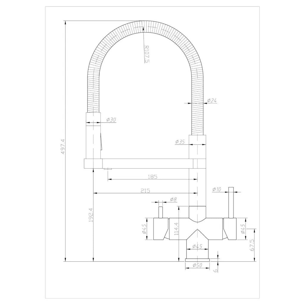 Aparat de apă rece și carbogazoasă SPRUDELUX® ULTRA FLAT Dozator de apă minerală carbogazoasă premium | doar 10,5 cm plat | conținut ridicat de CO2 | funcționare silențioasă | oțel inoxidabil | Fabricat în Italia 🇮🇹