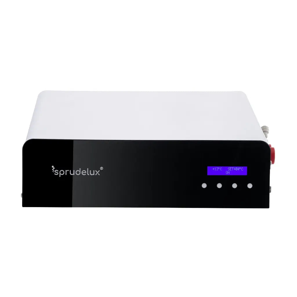 Aparat de apă rece și carbogazoasă SPRUDELUX® ULTRA FLAT Dozator de apă minerală carbogazoasă premium | doar 10,5 cm plat | conținut ridicat de CO2 | funcționare silențioasă | oțel inoxidabil | Fabricat în Italia 🇮🇹